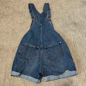 Old Navy Overalls Womens Small Blue Denim Dark Wash Bib Jump Suit American